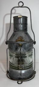 Ship's Lantern with Brass Maker's Badge from Eli Griffiths and Son