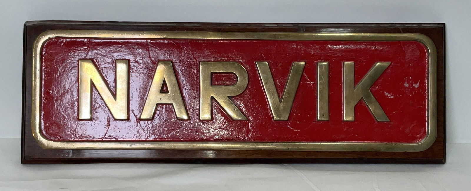 Royal Navy Ship’s Treadplate HMS Narvic: Ship’s Treadplate from the Royal Navy vessel HMS Narvik, originally launched in 1945 as a Landing Ship Tank before being renamed and converted for support duties in the post-war fleet. HMS Narvik