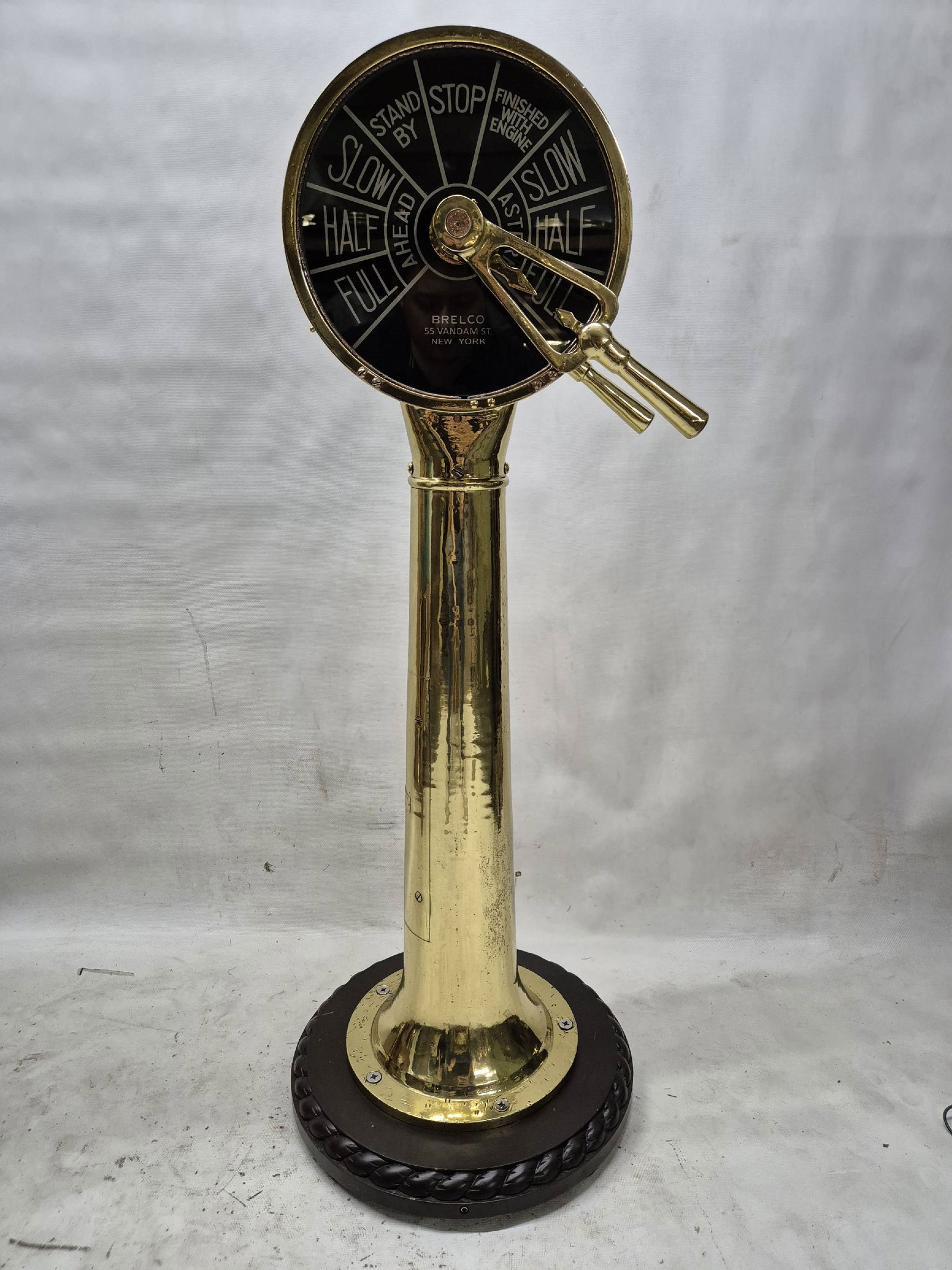 Solid Brass Ships Telegraph By Brelco - 4