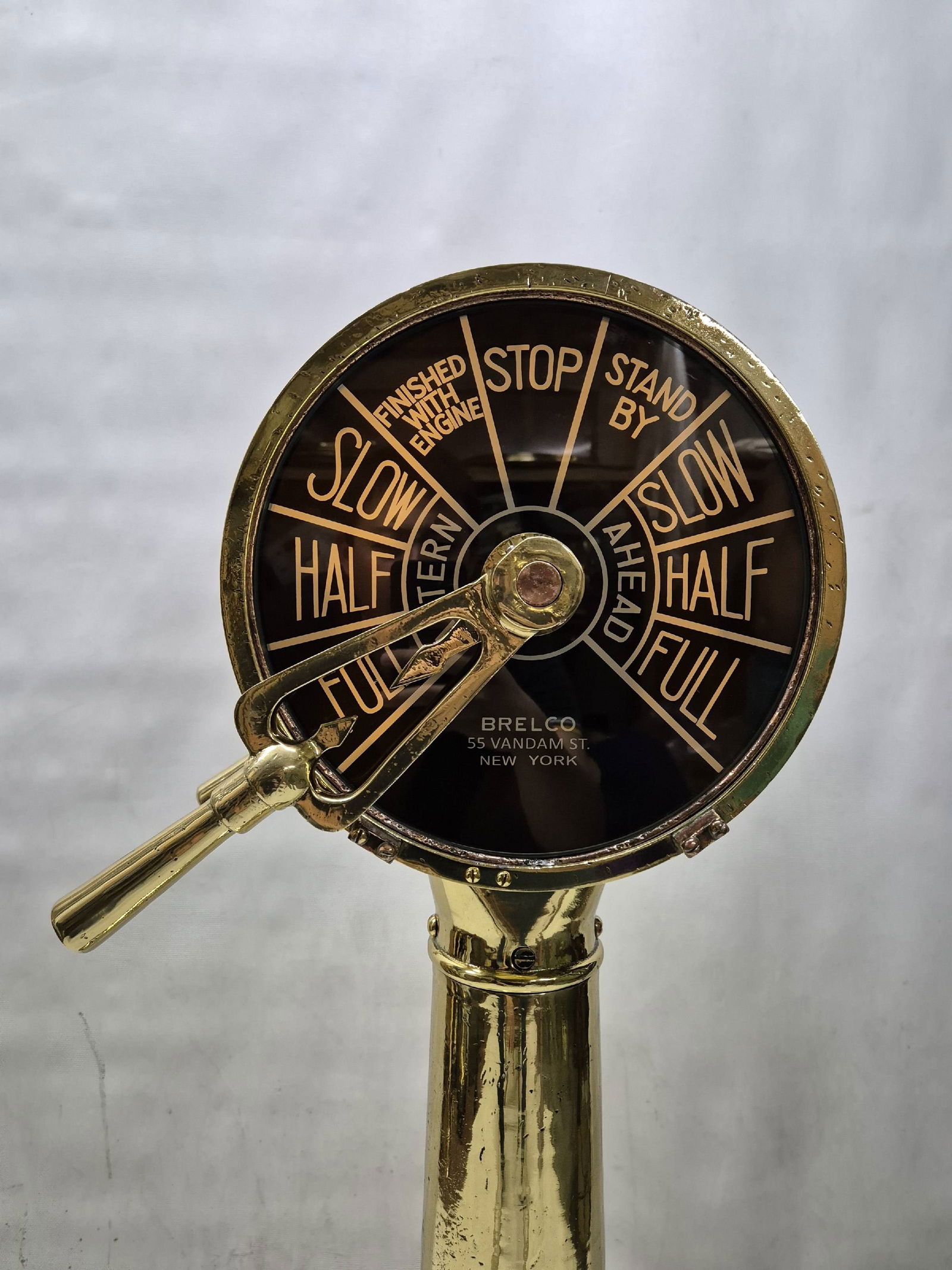 Solid Brass Ships Telegraph By Brelco - 7