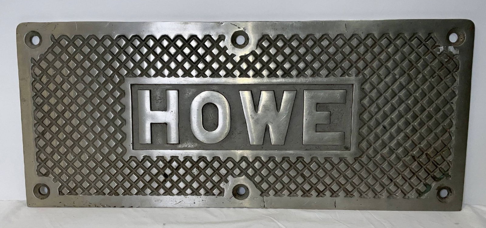 Royal Navy Ship’s Treadplate Howe: Ship’s Treadplate from the Royal Navy battleship HMS Howe, a King George V–class battleship launched in 1940 and commissioned in 1942. HMS Howe served with distinction during the Second World War,