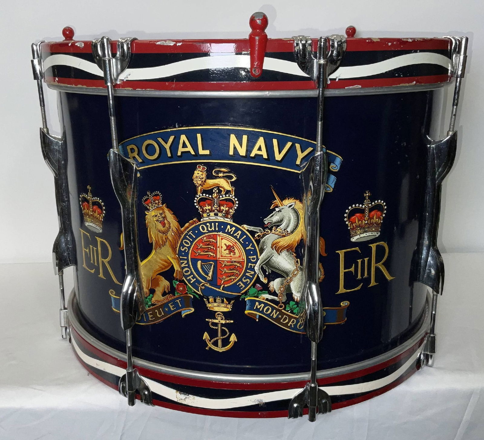 British Royal Marines Ceremonial Drum (1 of 12)