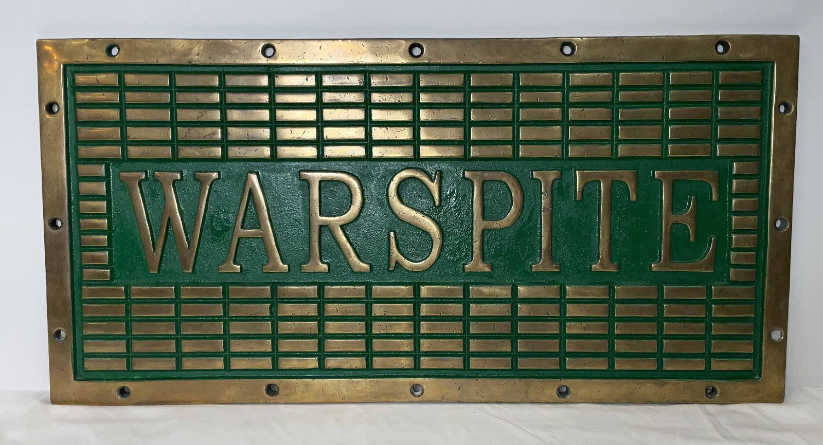 Royal Navy Ship’s Treadplate Warspite: Ship’s Treadplate from the Royal Navy battleship HMS Warspite, one of the most famous and highly decorated warships in British naval history. Launched in 1913, Warspite saw outstanding service in