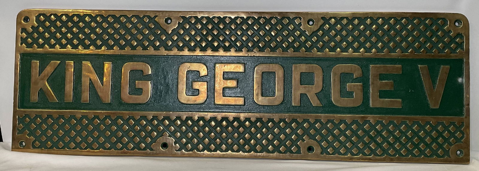 Royal Navy Ship’s Treadplate King George V: Ship’s Treadplate from the Royal Navy battleship HMS King George V, the lead ship of the King George V–class battleships and one of Britain’s most important capital ships of the Second World War