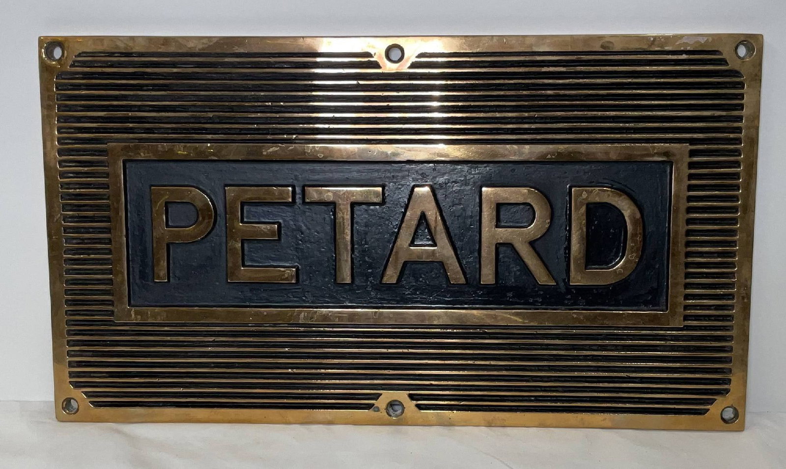 Royal Navy Ship’s Treadplate Petard: Ship’s Treadplate from the Royal Navy destroyer HMS Petard (G56), a P-class destroyer launched in 1941 that saw highly distinguished service during the Second World War. HMS Petard is best remembere