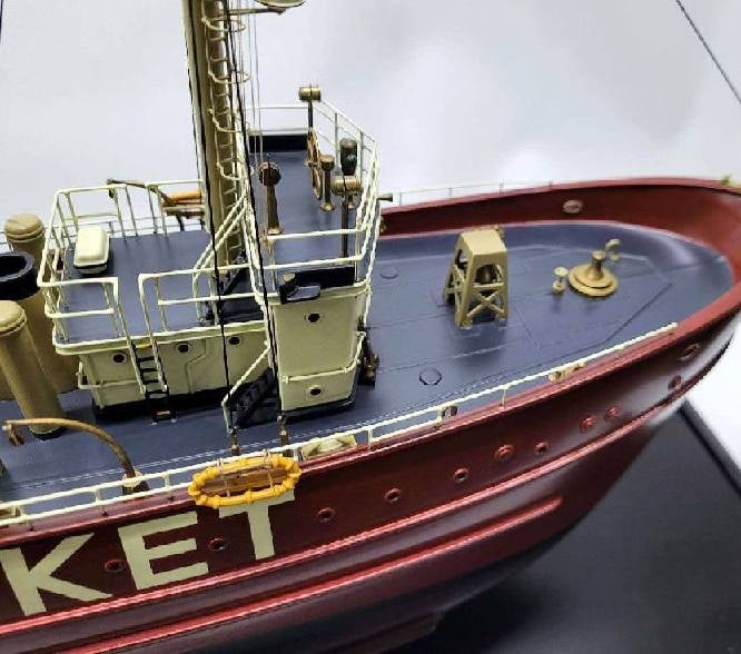 Nantucket Lightship model in case - 18