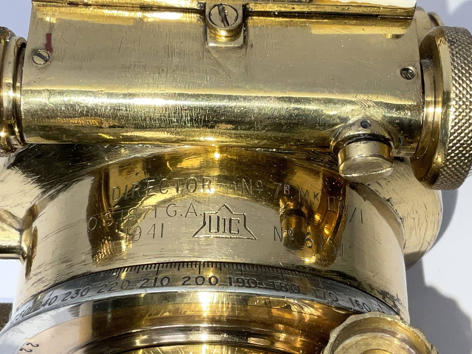 Solid Brass Surveyor’s Theodolite Dated 1941 - 8