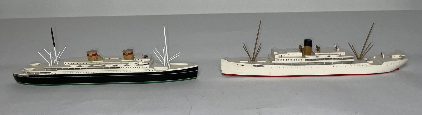 A Pair of Van Ryper Travel Models: The first is the S.S. Veragua built at the Bethlehem Yard in Quincy, Ma. For the United Fruit Company in 1932. She was one of six sister ships built by UFC for the Central America to New York passenge