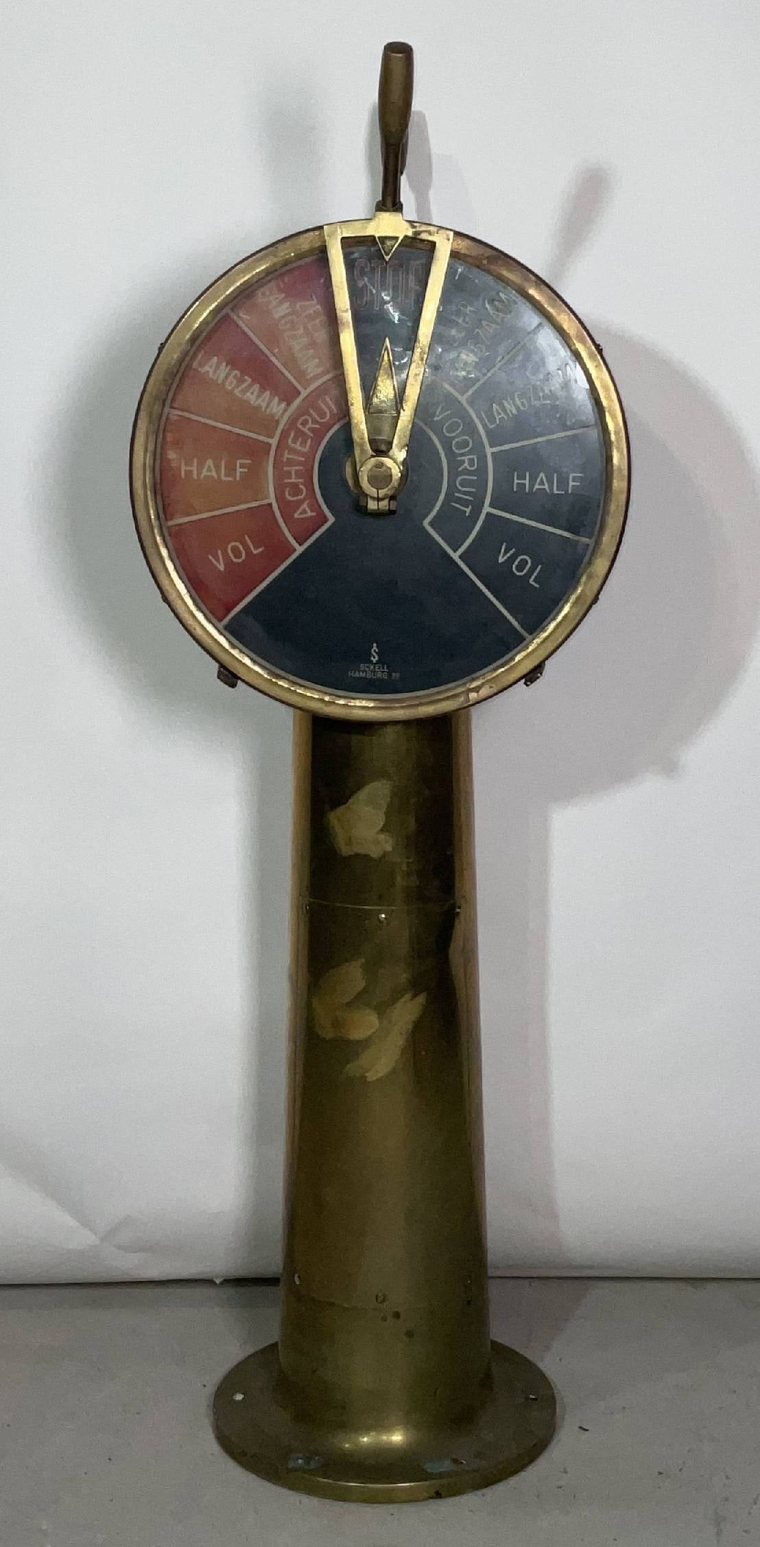 German Ship's Engine Order Telegraph by Schell of Hamburg (1 of 7)