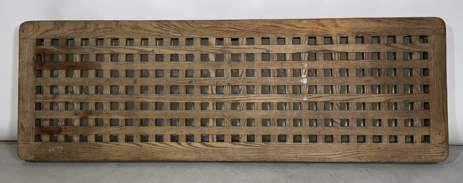 Deck Grating from a Ship or Yacht 72 x 24 Inches: Sturdy piece of ship grating that is six feet by two feet fitted with six raised feet to keep sailors above deck wash. 51 lbs. 2"H x 6"W.
