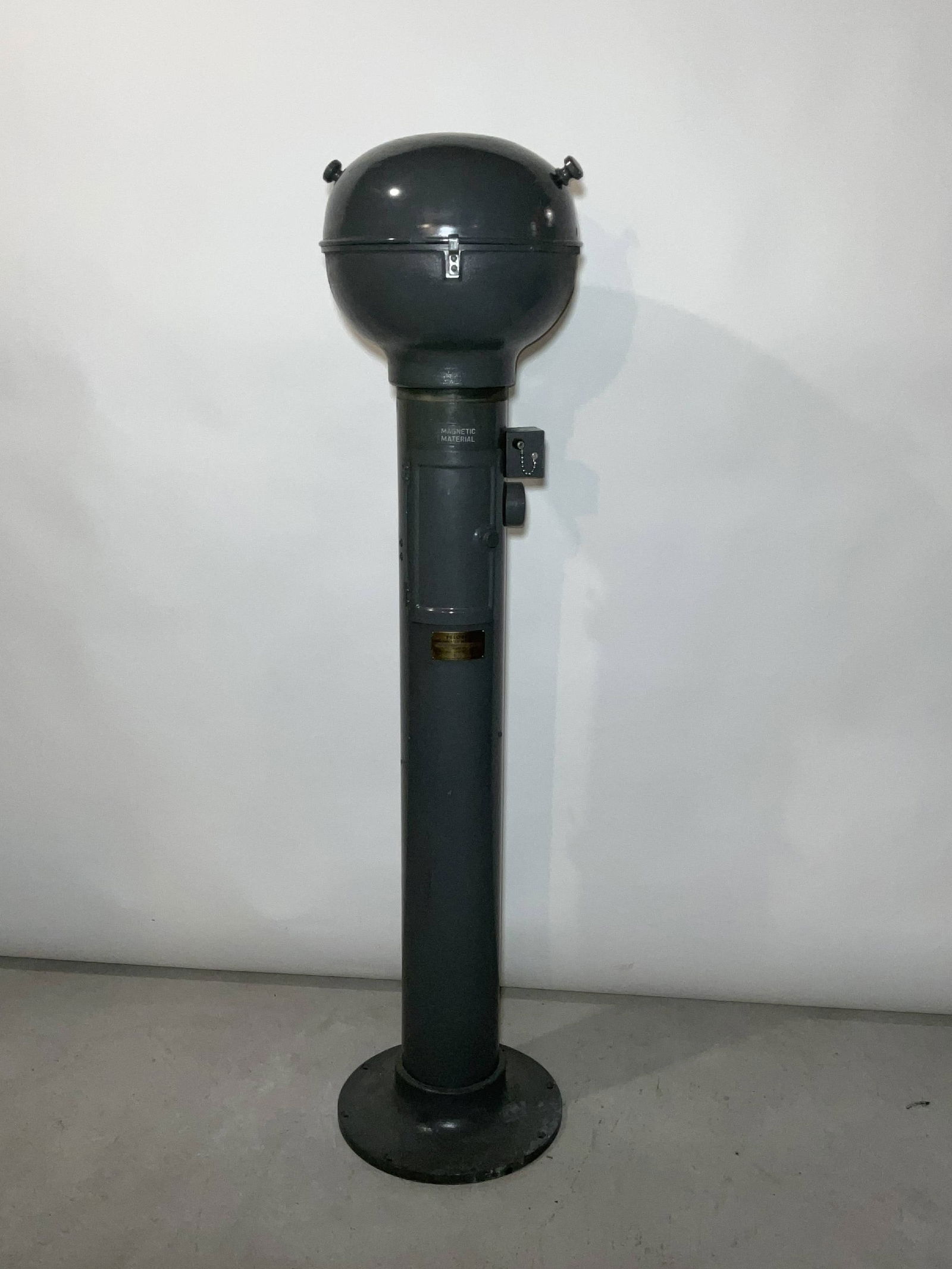 Solid Brass Ship's Pelorus, Compass by Lionel: Brass ship's pelorus, World War II vintage, by Lionel Corp. with maker's badge "Pelorus, Illuminated No, made by Lionel Corporation New York." 60"H x 14" Diameter.