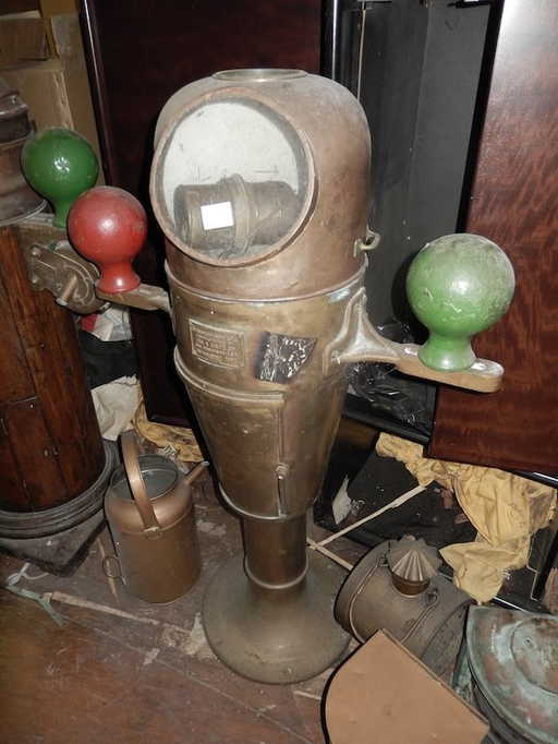 Solid brass US Navy binnacle