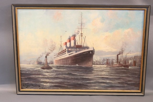 Oil on Canvas of Ocean Liner Cap Arcona (1 of 3)