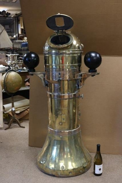 Solid Brass Ships Binnacle From Us Navy Battleship