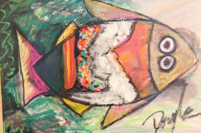 Abstract Fish Painting by Doyle (1 of 3)