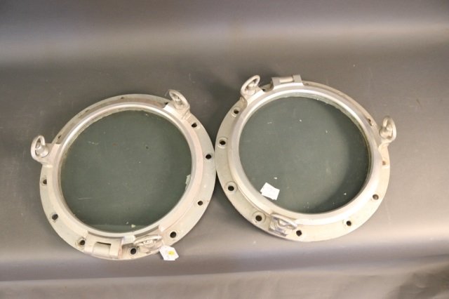 Pair of Aluminum Ship's Portholes (1 of 5)
