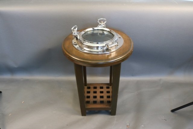 Chrome Ship's Porthole Table (1 of 4)