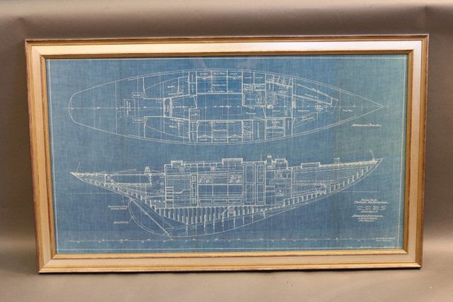 Yacht Blueprint by Sparkman & Stephens (1 of 4)