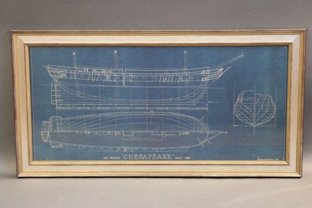 Blueprint of "Chesapeake" by Charles G. Davis (1 of 5)