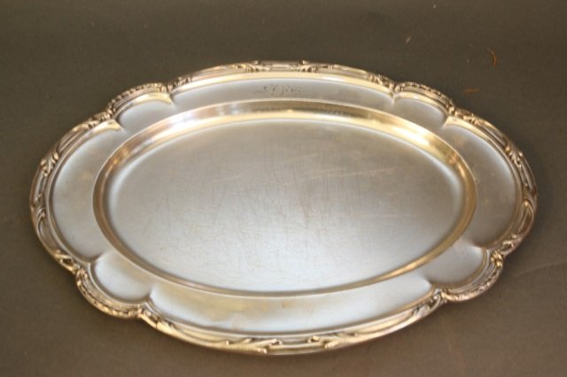 Silverplated Platter from Yacht "Aztec" (1 of 4)