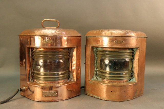 Pair of Copper Ship's Lanterns (1 of 5)