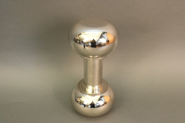 Nickel Plated Dumbell Cocktail Shaker (1 of 4)
