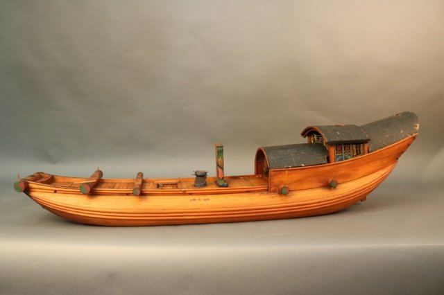 Antique Chinese Sampan Model (1 of 7)