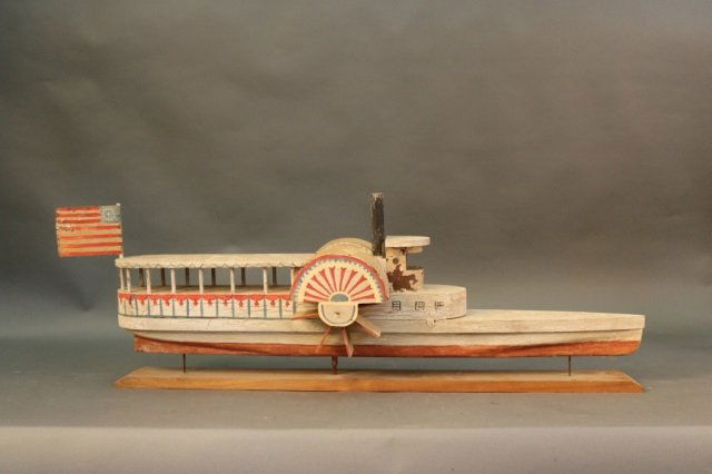 Folk Art Model of a Paddle Steamer (1 of 4)