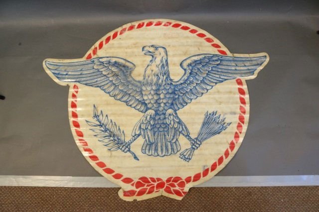 United States Line Smoke Stack Ornament, c. 1930s (1 of 3)