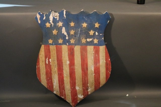 Large Carved Patriotic Shield (1 of 4)