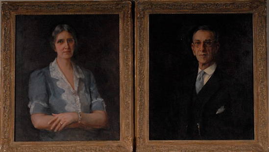 South Carolina Portraits by Henry R. Rittenberg: Portraits of John Wilkins Norwood and his wife, Frances (Fannie) Conyers Norwood; Greenville, South Carolina; oil on canvas by Henry R. Rittenberg (1879-1969)------John Wilkins Norwood (1865-1945) was