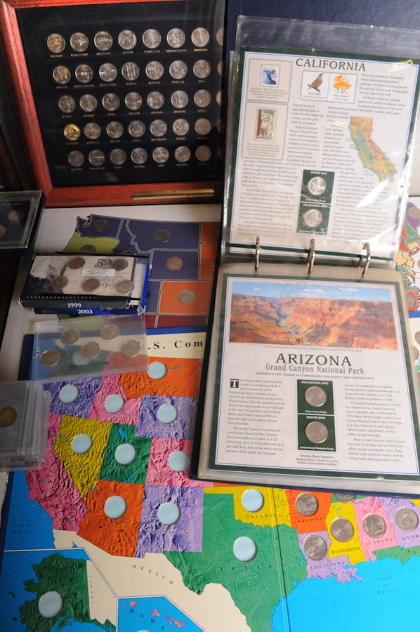 State Quarters: Golden Majesty #0491/5000 Framed contains 50 24k Gold Plated State Quarters. "The Commemorative Gallery Presets the United States Quarter Dollar Collection" Framed. "The 50 State Quarters and Euro Coi