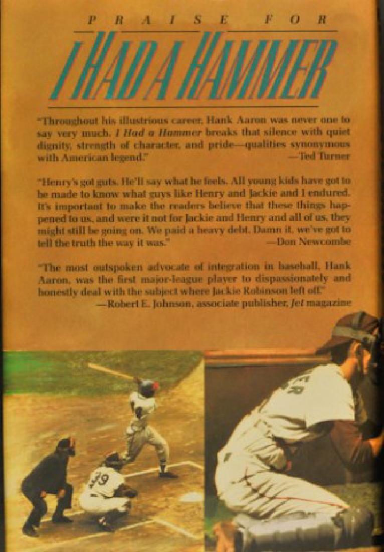 Hank Aaron Signed Book "I Had A Hammer" (1 of 3)
