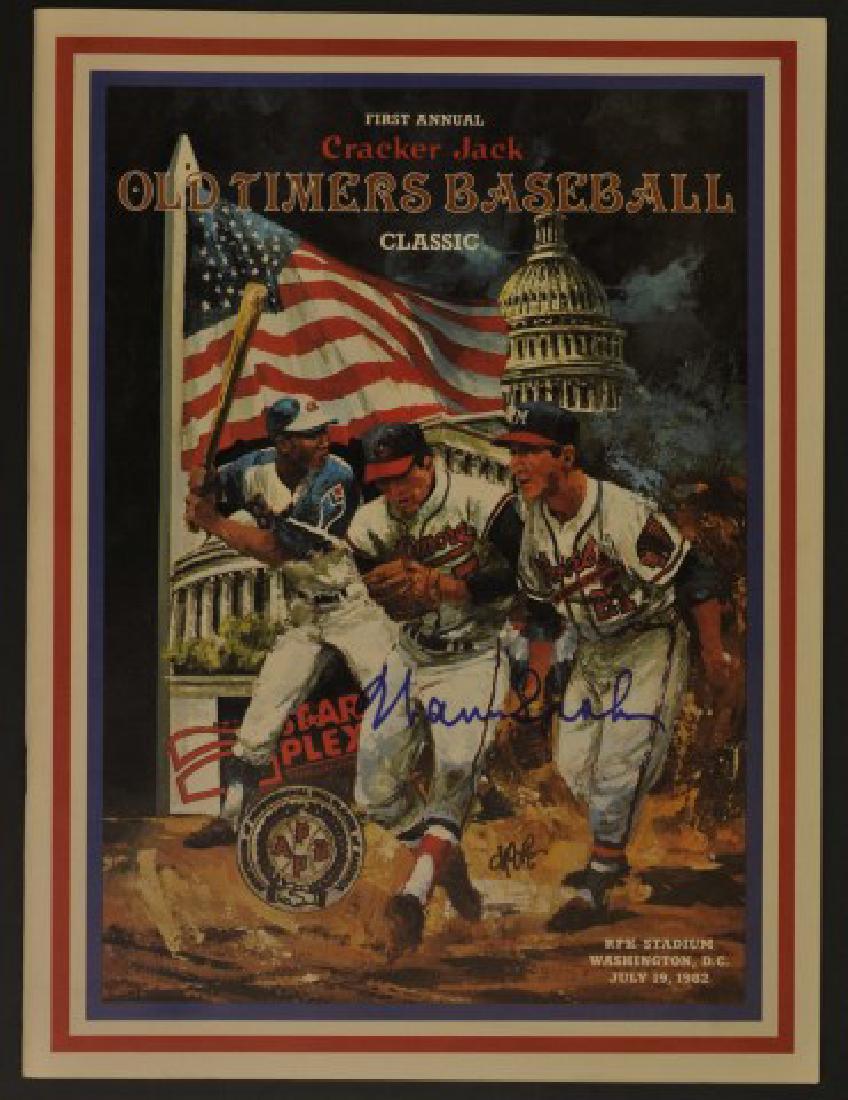 Signed Warren Spahn 1982 Old Timers Program (1 of 2)