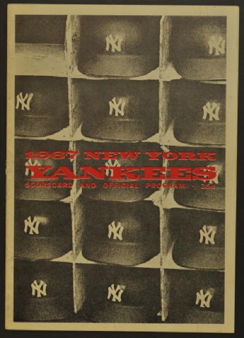 1967 Signed Yankees Scorecard / Official Program (1 of 2)