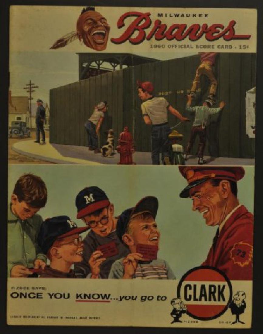 1960 Milwaukee Braves Official Scorecard (1 of 3)