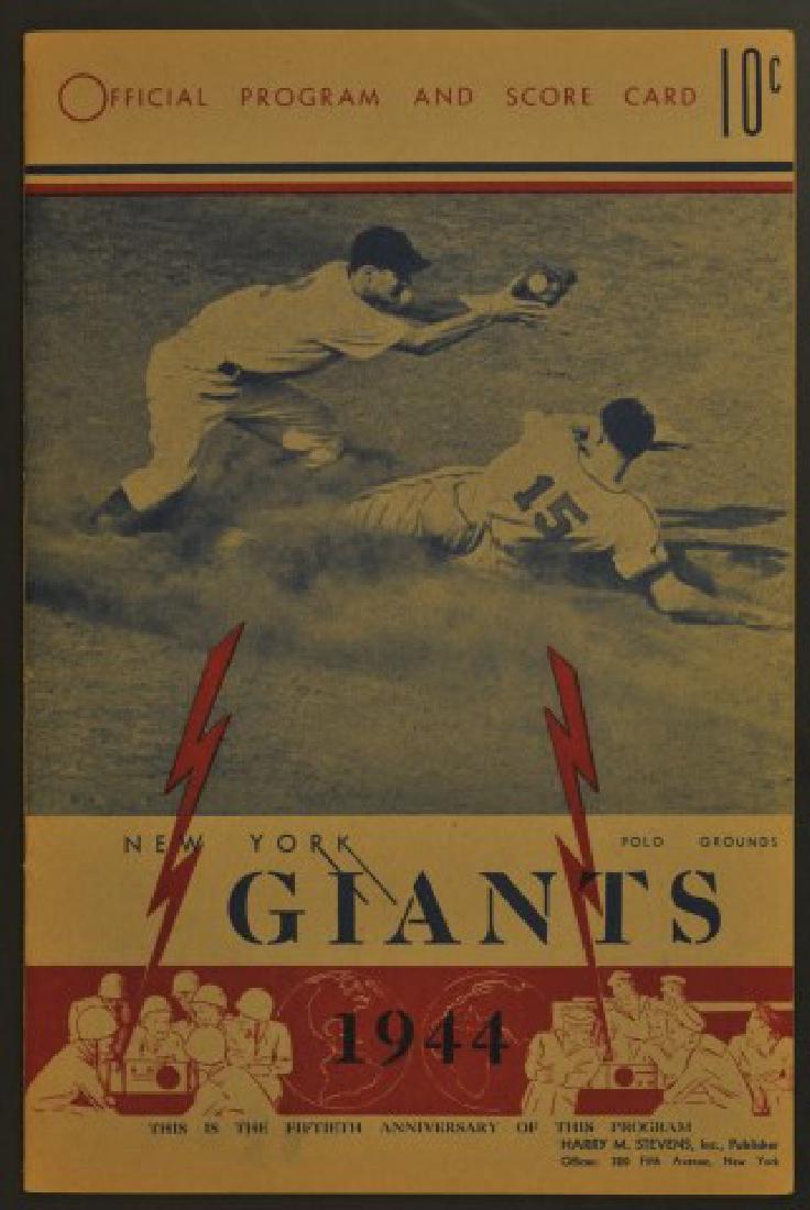 1944 NY Giants Official Program & Scorecard (1 of 2)