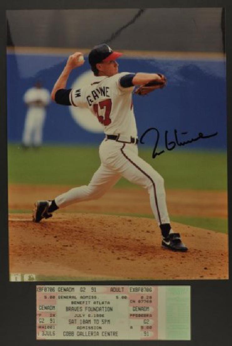 Signed Tom Glavine Photo w/ Game Ticket (1 of 1)