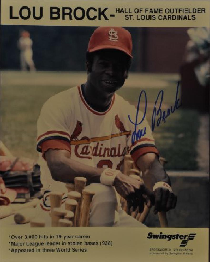 Signed Lou Brock Photo (1 of 1)