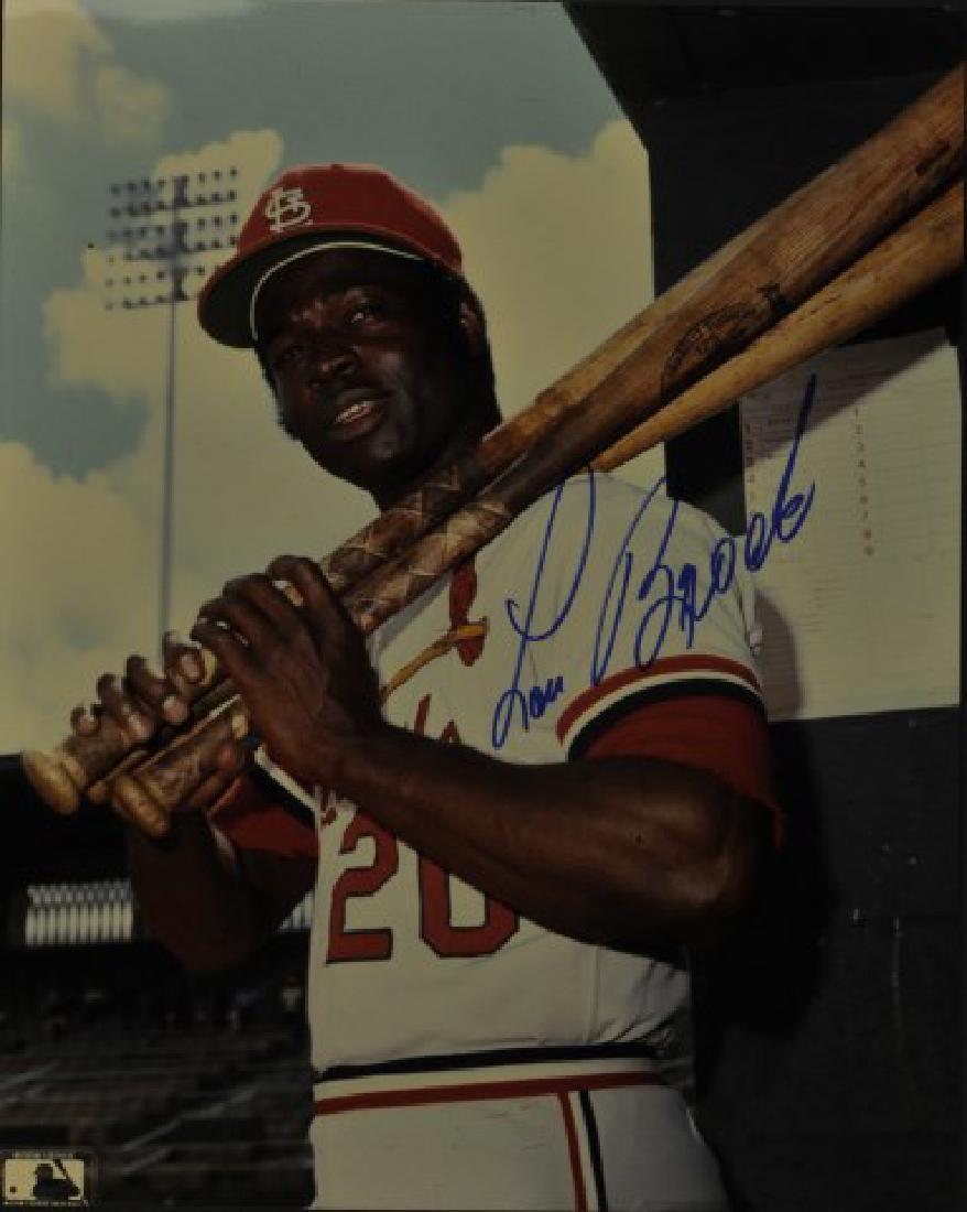 Signed Lou Brock Photo (1 of 1)