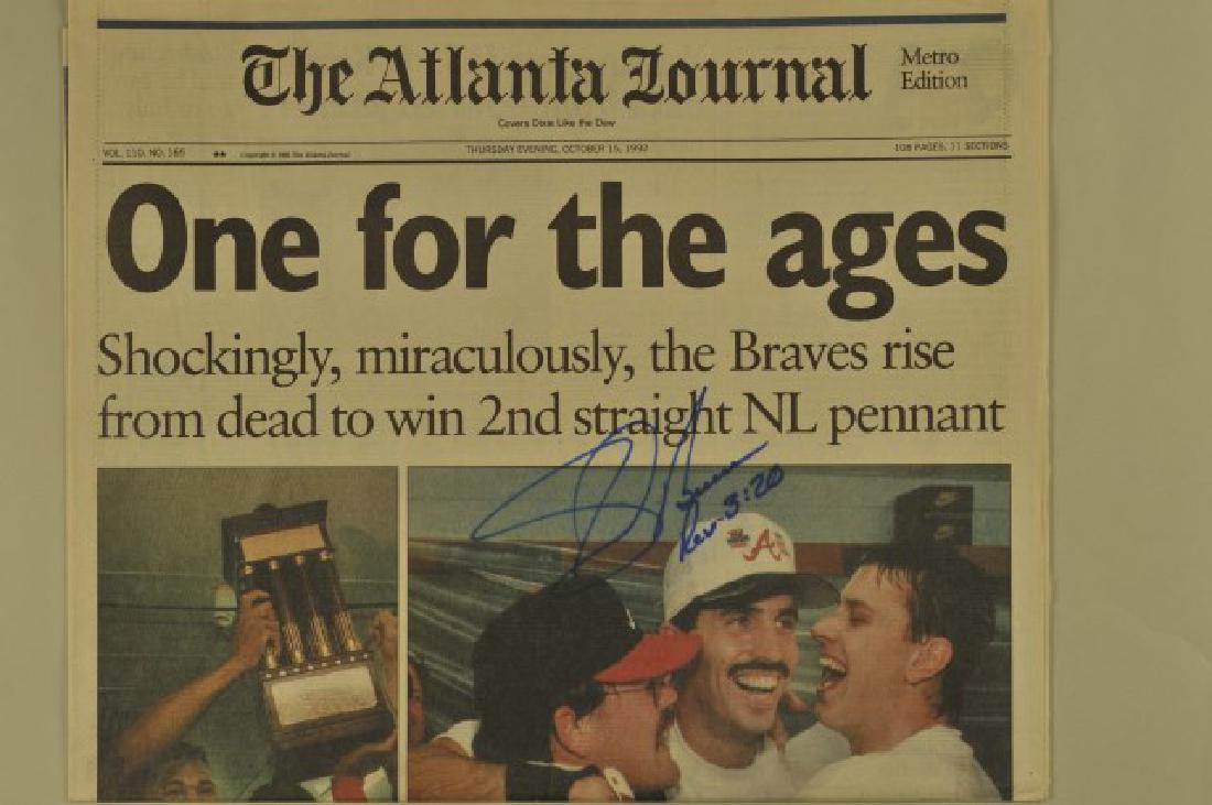 3 '92 Signed Sid Bream Atl Jrnls & Picture Cards (1 of 9)