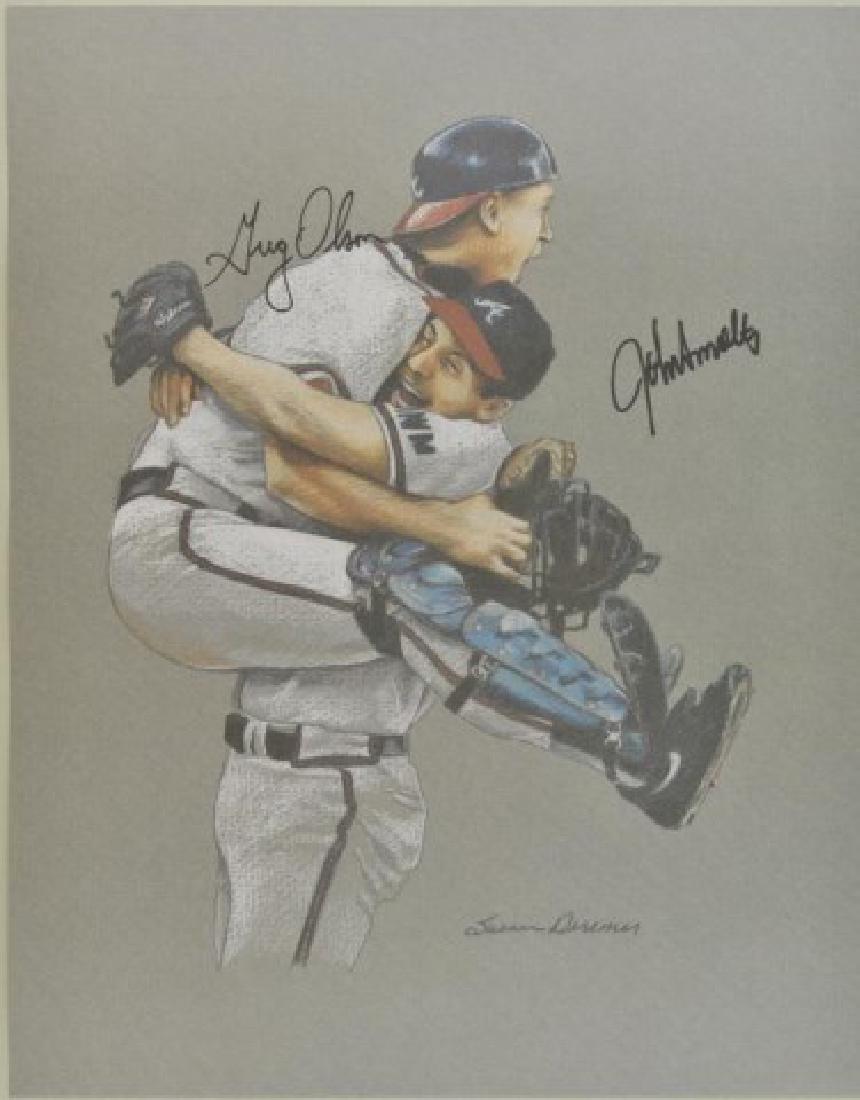 Signed Greg Olson & John Smoltz Print (1 of 1)