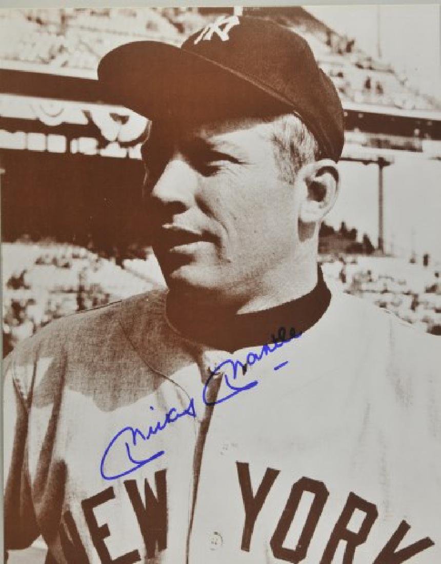 Signed Mickey Mantle Photo w/ Article (1 of 6)