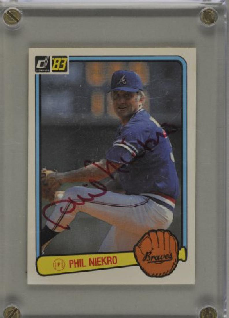 Signed Phil Niekro Baseball Card (1 of 2)