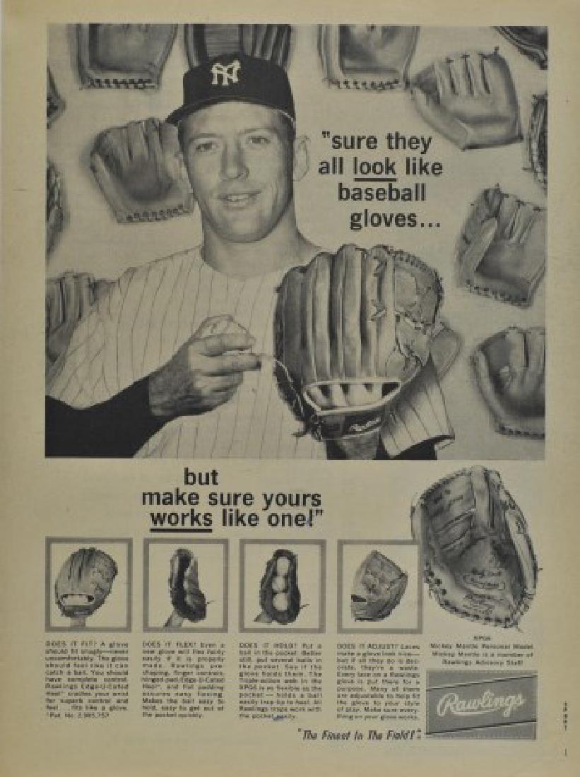 Mickey Mantle Rawlings Advertisement: Mickey Mantle Rawlings Advertisement
