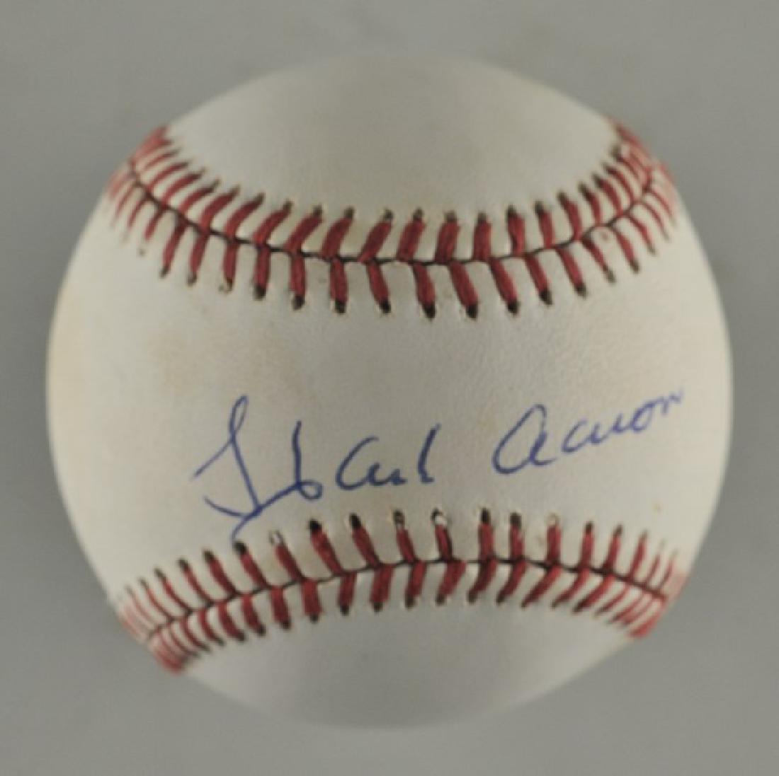 Signed Hank Aaron Baseball (1 of 3)