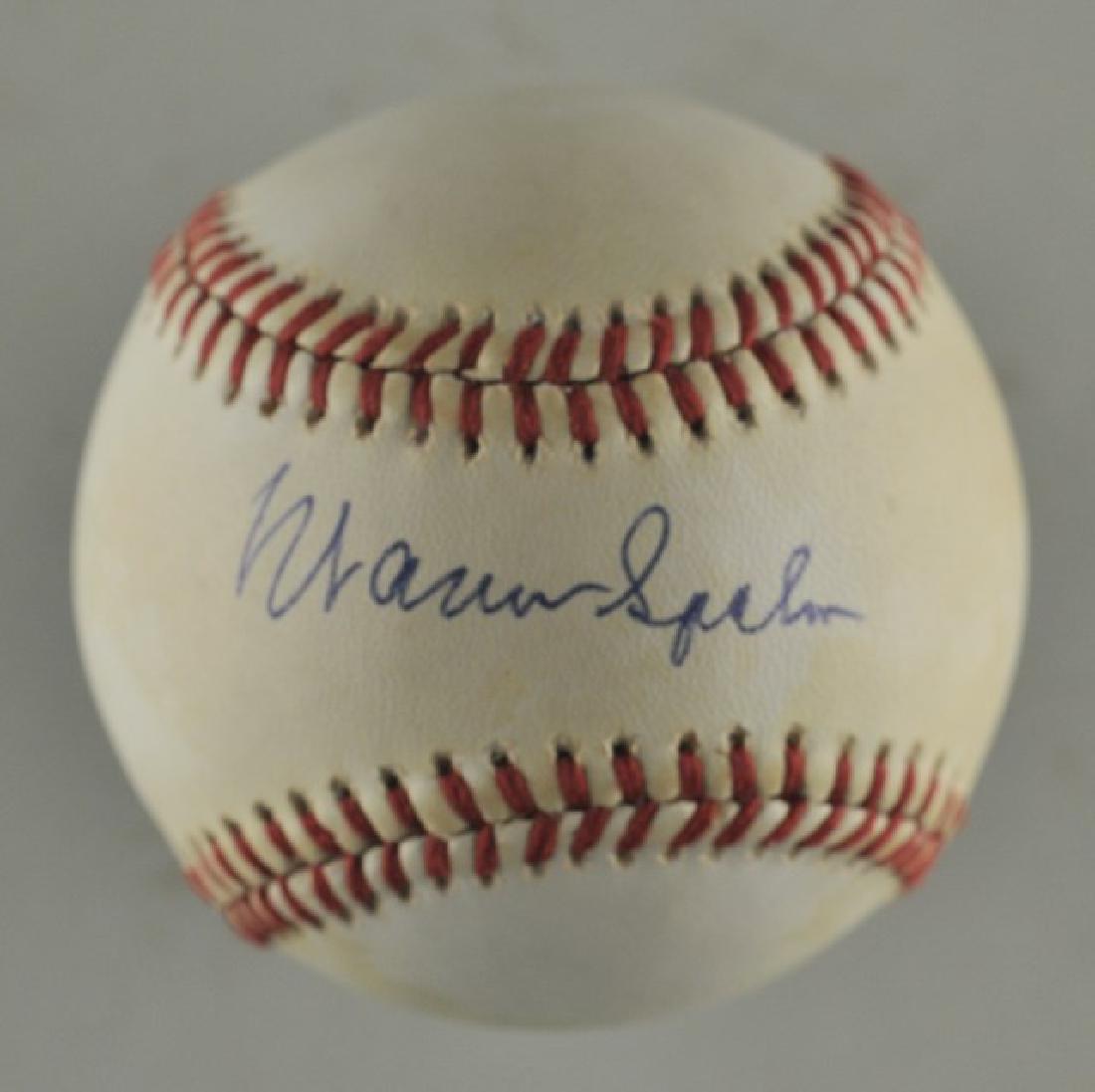 Signed Warren Spahn Baseball (1 of 2)