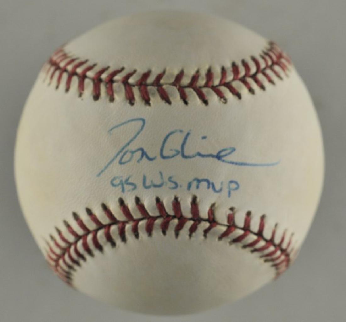 Signed Tom Glavine '95 WS MVP Baseball (1 of 3)