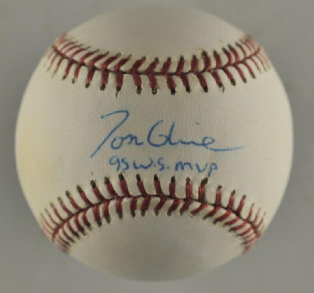 Signed Tom Glavine '95 WS MVP Baseball (1 of 3)
