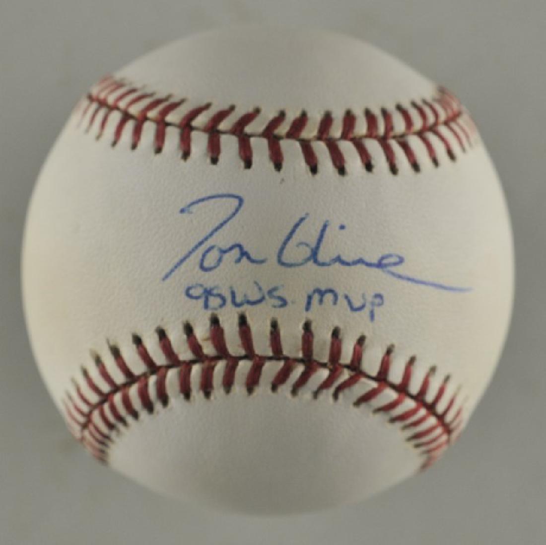 Signed Tom Glavine '95 WS MVP Baseball (1 of 3)